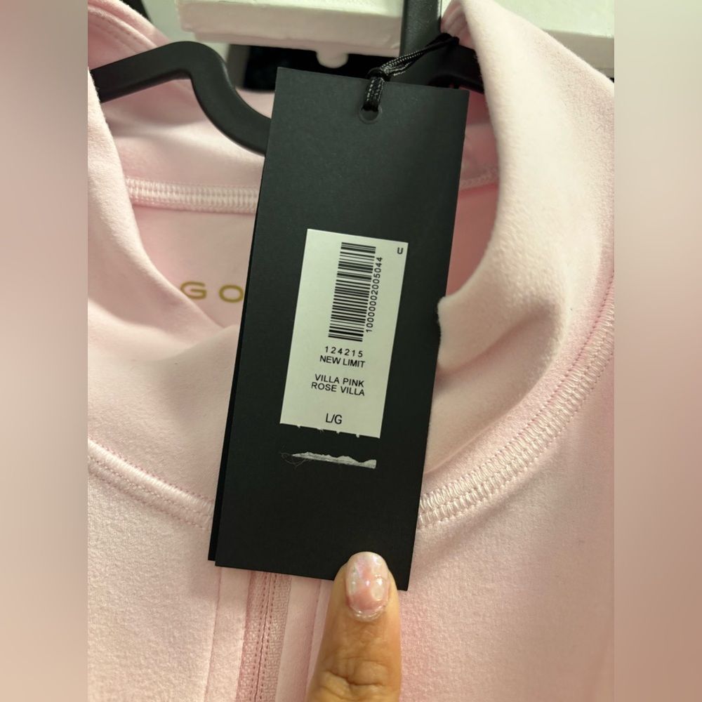 NWT Golden Aritzia New Butter Zip Up Villa Pink Size L - Picture 7 of 8